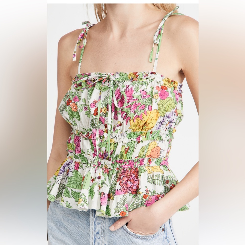 NWOT! Love the label floral tie tank top